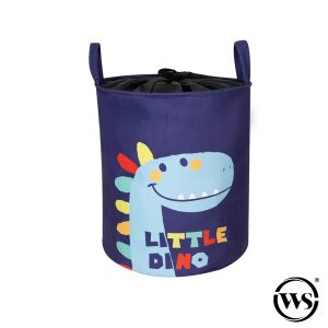 سبد لباس استوانه کودک طرح دایناسور